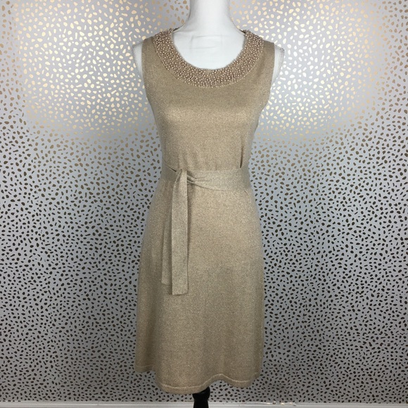 Tevrow + Chase Metallic Knit Beaded Dress - Picture 4 of 8